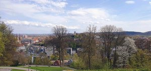 Blick vom Johannisberg zur Sparrenburg in Bielefeld (Foto: Dennis Frank)